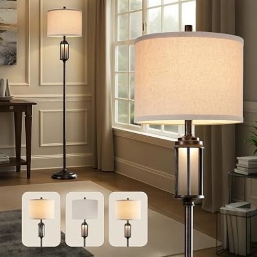 AIEAMPDO 65'' Farmhouse Floor Lamp for Living Room with 2 Light Sources