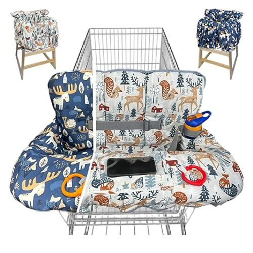 Shopping Cart Cover for Baby, Waterproof Grocery Cart & High Chair Cover