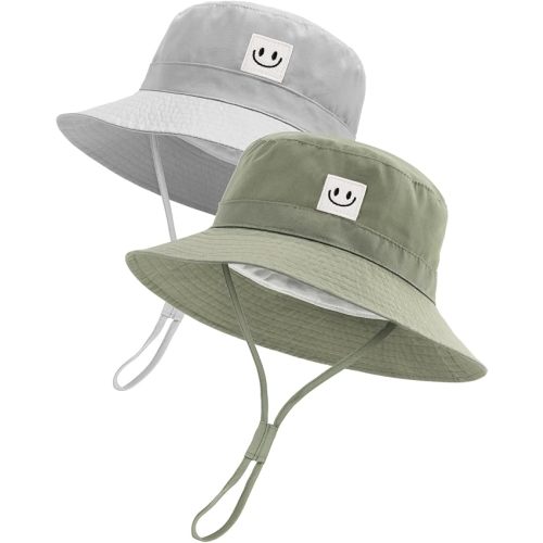 FURTALK Baby Sun Hat Smile Face Toddler Boys Girls Bucket Hat 0-5 Years Kids UPF 50+ Sun Protection Summer Hats