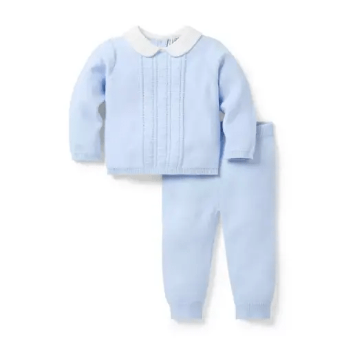 Baby Bundle Blue Baby Collared Matching Sweater Set by Janie and Jack