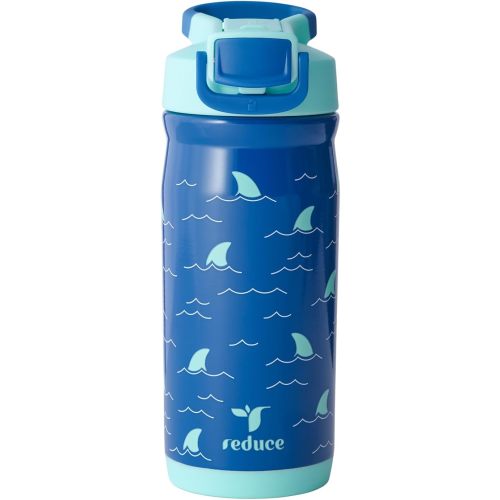 REDUCE Hydrate Pro Kids 14oz Stainless Steel Insulated Water Bottle - Shark Bait