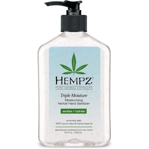 Hempz Fresh Citrus Triple Moisturizing Hand Sanitizer (8.5 Fl Oz) | Large Hand Sanitizer in a Pump Style Bottle & Freshly Scented