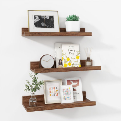 Ebern Designs Wall-Mounted Floating Shelves for Bedroom, Living Room & Reviews | Wayfair