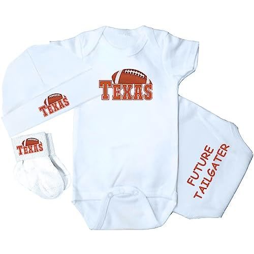 3 Piece Baby Clothing Set for Texas Football Fans
