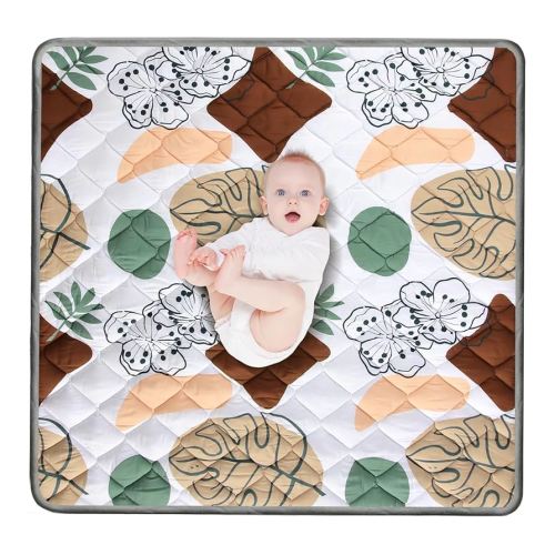 Baby Play Mat, 50x50 Playpen Mat Perfect for Use Baby Playpen, Foldable Baby Foam Playmat for Floor, Portable Activity PlayMats for Baby, Infants and Toddlers