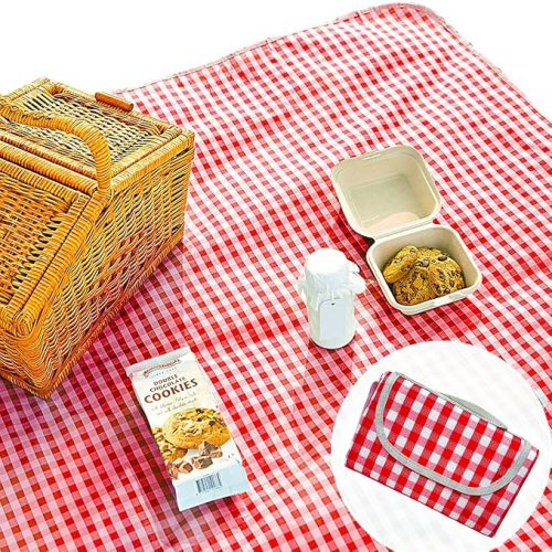 Waterproof Foldable Blanket, in XLarge 80x60in and Extra Large 80x80in, Portable Compact Beach Blanket, Oversized XL Outdoor Mat (Black, X-Large)