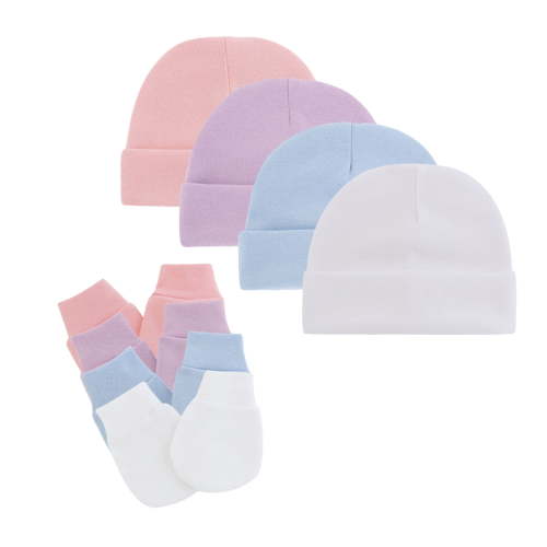 HLONK 4-Set Adorable Newborn Baby Hospital Hat and Mittens Set - Soft Cotton Beanie Cap and Gloves for Baby Girls and Boys Perfect Gift for Newborns Ideal for Hospital Visits Photo Sho - Walmart.ca