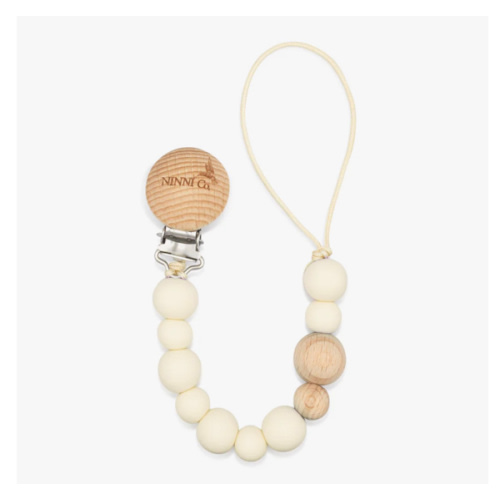 Ninni Co. Marshmallow Cream Pacifier Clip