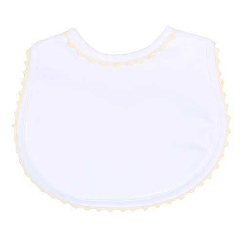 Baby Joy Embroidered Bib - Yellow
