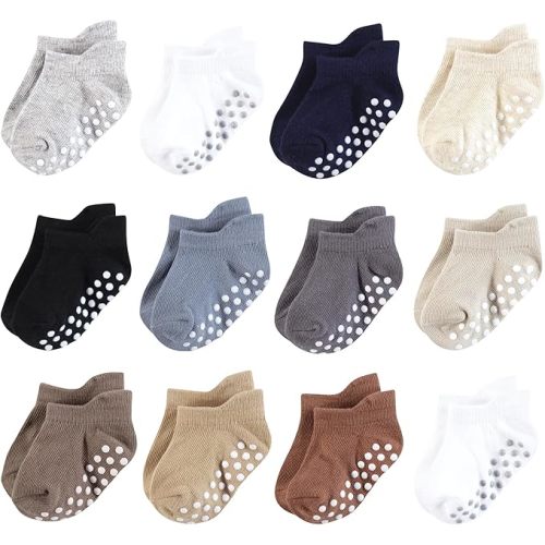 Hudson Baby Unisex Baby Non-Skid No-Show Socks