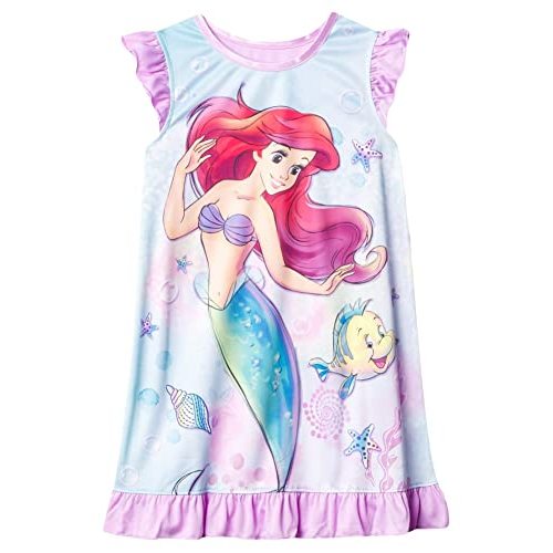 Disney girls Nightgown, Soft & Cute Pajamas for Kids, UNDER THE WATER 2, 4T