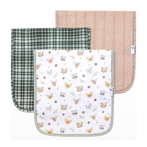 Copper Pearl Baby Boys Wilder Woodland Print Burp Cloths 3-Pack