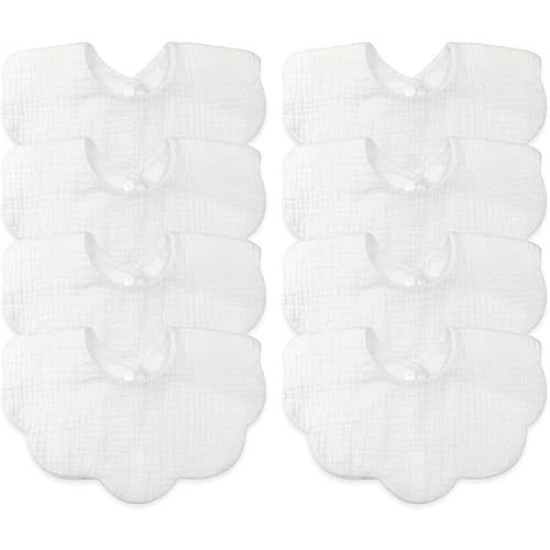 Muslin Baby Bibs for Drooling and Teething Newborn Drool Bibs for Baby Girl Boy