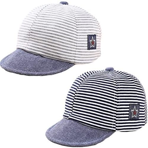 Baby Boy Baseball Cap Striped Sunhat Letter Sun Protection Hat,Sun Hat for Baby Boy and Baby Girl