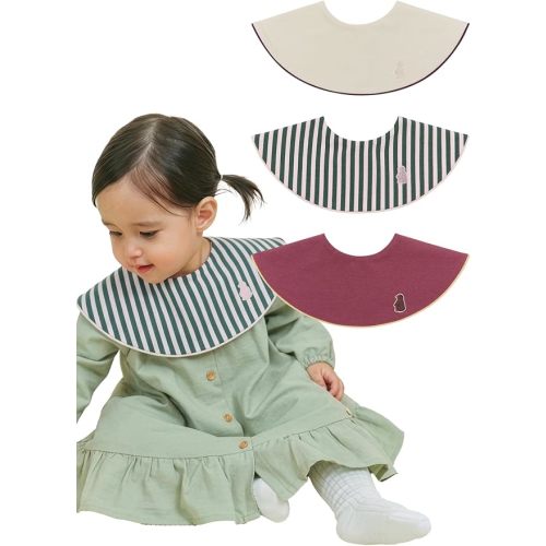 Konny Baby Bib 3/5/7-Pack Set, 360 ​​° Rotate, Soft and Absorbent Drooling for Toddler Boys Girls Baby Essentials