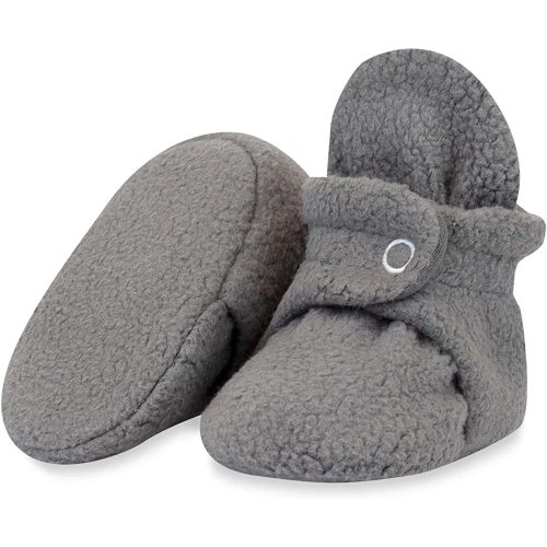 Zutano Unisex Fleece Baby Booties with Organic Cotton Lining, Newborn Essentials