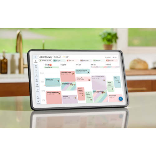 Skylight Calendar | The Digital Calendar for Busy Families (15" Shadow Box, Charcoal)