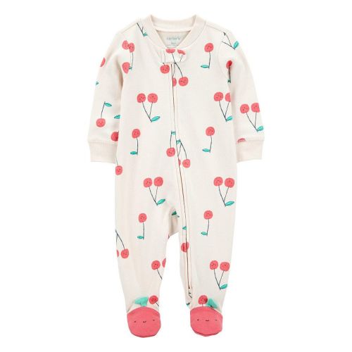 Baby Girl Carter's Cherry Print 2-Way Zip Sleep & Play Pajamas