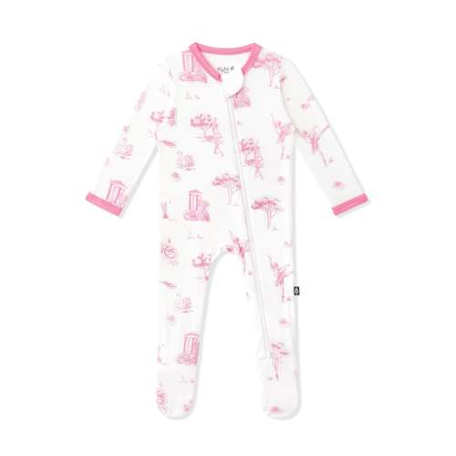 Zippered Footie in Toile Ballet