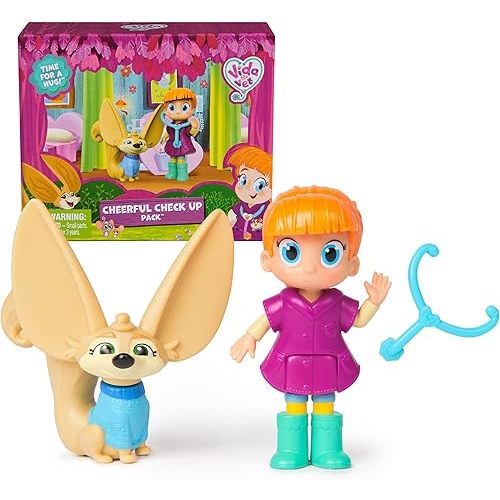 Vida the Vet, Cheerful Check Up Pack with Vida & Kipp Action Figures & Removable Stethoscope Accessory, Kids Toys for Girls & Boys Ages 3 and up