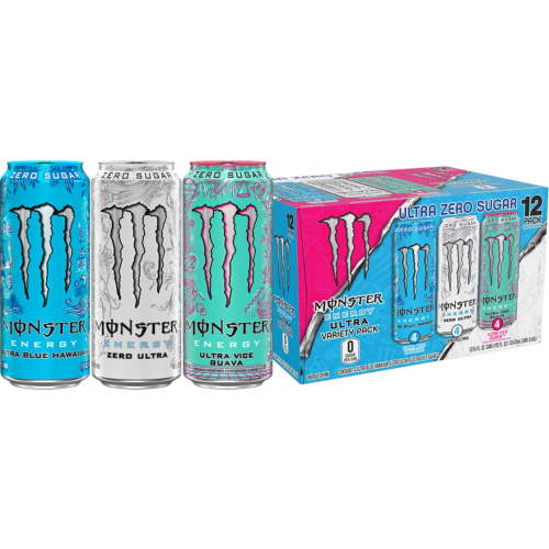 Monster Energy Ultra Variety Pack VGZBH 12 Pack - 16 Fl Oz