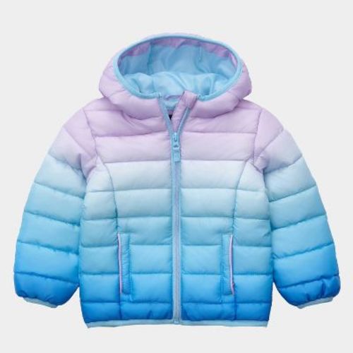 Rokka&Rolla Toddler Little Girls' Light Puffer Jacket Winter Coat-Glacier Mist, size 2T