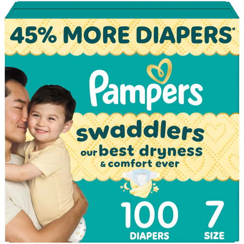 Pampers Swaddlers Diapers, Size 7 (26-50 lbs), Absorbent, Keeps Baby Dry and Comfortable, Skin Safe Disposable Baby Diaper - Walmart.ca