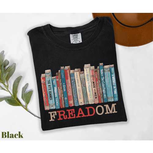 Comfort Colors® fREADom Shirt, Banned Books T-Shirt, Librarian Shirt, Bookish Shirt, Freedom for Banned Books, Bookworm Gifts