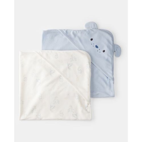 Baby Boy 2-Pack Hooded Towels - Blue | Carter's