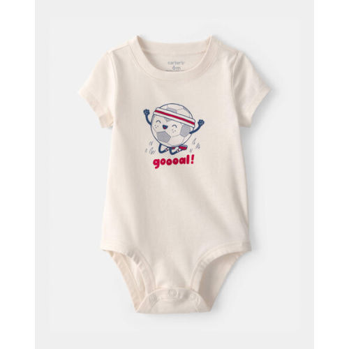 Baby Soccer Ball Graphic Bodysuit - Ivory | Carter's