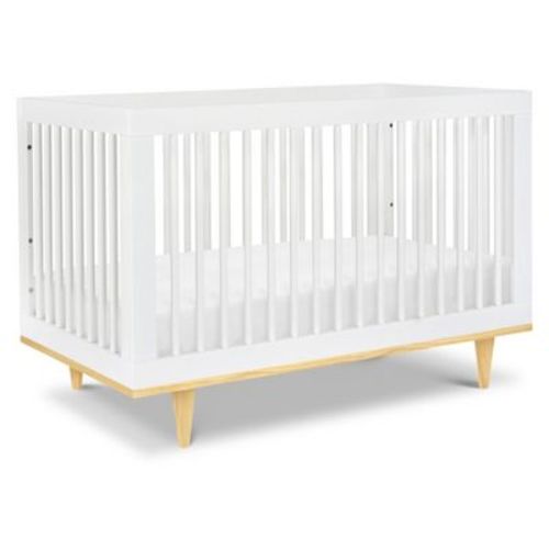daVinci Marley 3-in-1 Convertible Crib - White Finish and Natural Legs