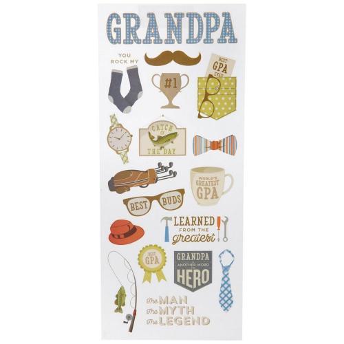 Grandpa Foil Stickers