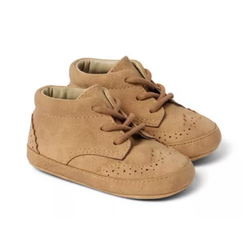 Baby Light Brown Baby Wingtip Sneaker by Janie and Jack