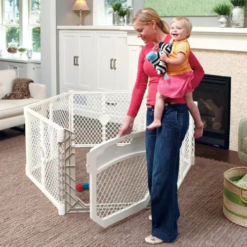 Toddleroo - Play Yard: 6-Panel Playpen, 18.5 Square Ft, 26" Tall