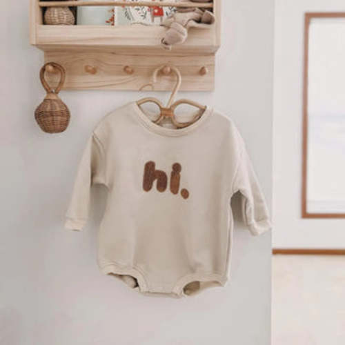 Hi Embroidery Cotton Bodysuit | RYAN AND REMI