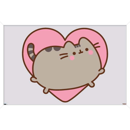 Pusheen - Heart Wall Poster, 14.725" x 22.375" Framed