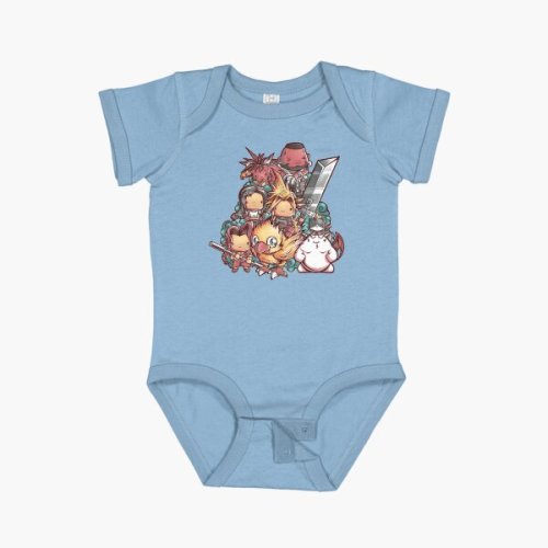 Cute Fantasy VII Short Sleeve Baby One-Piece