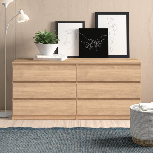 Zipcode Design™ Jada 6 Drawer 60.5" W Double Dresser & Reviews | Wayfair