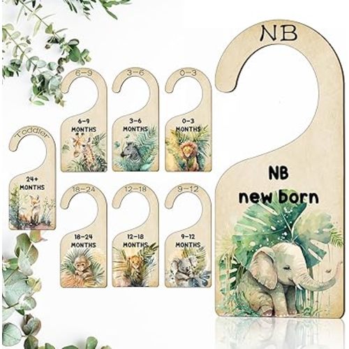8 Pcs Nursery Baby Closet Organizer - Baby Clothes Dividers For Closet - Closet Dividers For Baby Clothes - Drawer Dividers For Baby Clothes from Newborn To 24 Months Nursery Decor