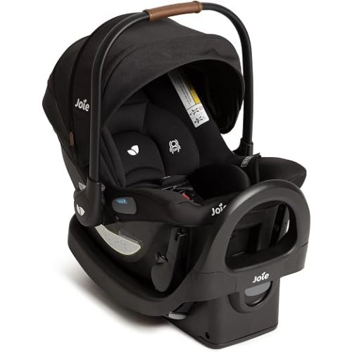 Joie Baby, Mint Latch Car Seat and Base AR - Travel-Friendly Car Seat and Anti-Rebound Base (Shale Dark)