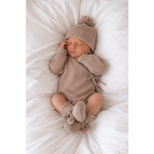 KNIT BODYSUIT | TEDDY BROWN