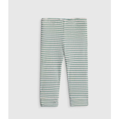 Softest Rib Leggings  in Green Stripe