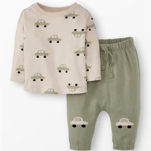 Baby Long Sleeve T-Shirt & French Terry Pants Set | Hanna Andersson