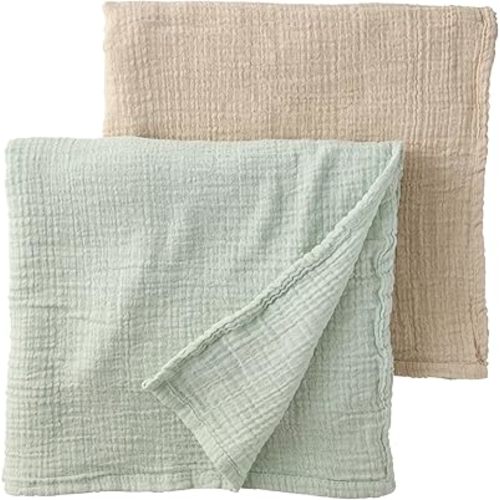 Butterblu Swoon 2-Pack Swaddle Blankets,Muslin 100% Cotton, 47 * 47 Inch