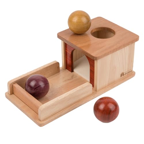 Adena Montessori Wooden Toy for 6-12 Month Baby 3 Balls,Sorting and Stacking Colorful Learning Education Toy for Toddler Kid 1-2 Year Old, Preschool Developmental Girl and Boy Gift Special Edition