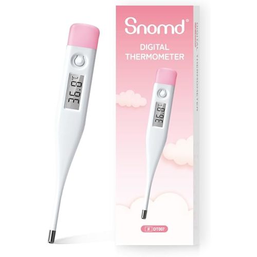 Digital Oral Thermometer for Adults and Children with LCD Display, Oral Thermometer for Baby with Fever Alarm Rectal & Underarm Use, Fast Reading Thermometer