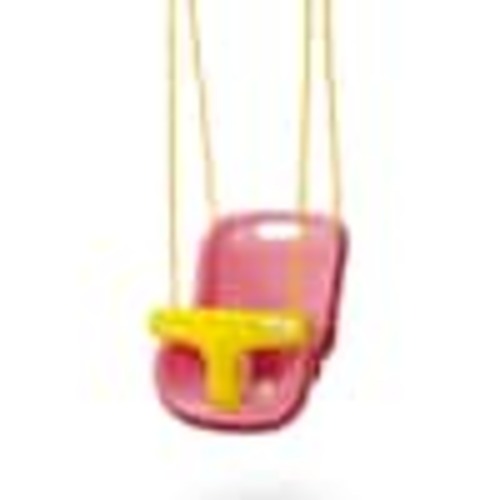 Swing-N-Slide Playsets Pink High Back Infant Swing with Ropes WS 4001-PK