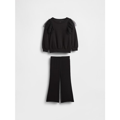 Baby & Toddler Tulle Sweatshirt & Rib Flare Leggings Set