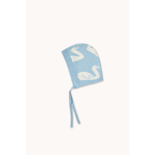 BIG SWANS BONNET washed blue | TINY
