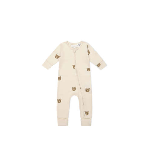 Organic Cotton Reese Onepiece - Bobbie Bear Tofu – Jamie Kay USA